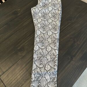 Seven7 Gray Snake Print Straight Leg Jeans